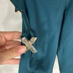 Savage X Fenty Rihanna Sport Shorts Small Teal Cutout Gold X Hardware NWT Blue Photo 7