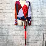 Tanya Taylor Size 6 Klara Colorblock Long-Sleeve Top Photo 2