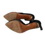 Tory Burch  Size 10 Black Leather Suede Heels Shoes d'Orsay Pumps Women's Photo 6