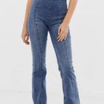 Free People Denim Pull On Wide Leg Flare Stripe Jeans 28 Photo 0