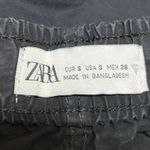 ZARA  Women's Black High Waisted Drawstring Parachute Trousers Pants Size S Photo 3
