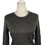Equipment Femme Ondine Zip Shoulder Metallic Crewneck Cashmere Sweater Size XS Photo 7