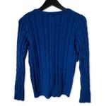 st. john's bay Cable Knit Sweater Womens Small Blue Cotton Nylon Crewneck Winter Photo 1