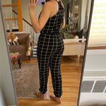 SheIn Black and White striped Jumpsuit with pockets Photo 4