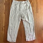 Free People  High Waisted Cropped Linen Blend Pants Size 12 Photo 1