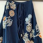 J.O.A. Navy Floral‎ Embroidered Romper Photo 3
