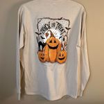 Jerzees  Tan Long Sleeve Trick or Treat Tee with Pumpkin Design Photo 2