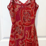 Victoria's Secret Womens Y2K Boho Paisley Slip Dress Size Small Mesh Babydoll Photo 0