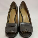 Nine West  Peep Toe Oxford style Chunky Heels Size 8 D17 Photo 4