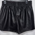 Ci Sono Black Faux Leather Shorts Photo 1
