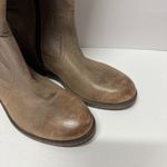 Seychelles  Womens Distressed Taupe Genuine Leather Riding Boots Low Heel Size 6 Photo 2