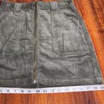 Hollister Women’s Sz 3 Ultra High Olive Green Corduroy Skirt Zip Front Multi Zip Photo 5