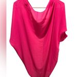 Red Lolly  bright pink sheer open front cover up size medium Photo 1
