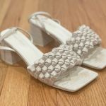 Natural Woven Block Heels Size 9 Photo 7