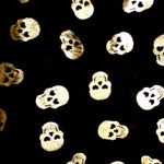 No Boundaries NWT Y2K Black Leggings with Metallic Gold Skulls Size XL Juniors Photo 4