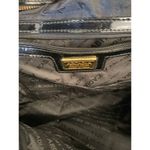 Arcadia Black Patent Quilted Leather Top Handle Bag Photo 3