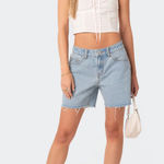 Edikted  Low-Rise Jean Shorts Photo 0