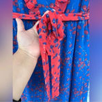 Boden Elise Coral Cyan Meadow Floral
Midi Dress 8 Blue Photo 4