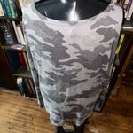 Lucky Brand  gray camo cozy XL long sleeve scoop neck top Photo 1
