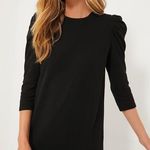 Pomander Place Black Puff Shoulder Long Sleeve Vesty Mini Dress – Size S Photo 0