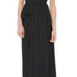Ceremony black wrap tie waist floor length gown Size XXS Photo 0