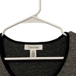Calvin Klein NEW Women's Gray Contrast-trim Cold-shoulder Sweater Top Size Large Photo 2