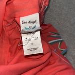 Sea Angel  coral floral one shoulder ruffle bikini top 1X Photo 2