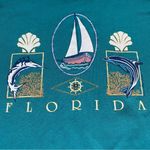 Vintage 90s Florida Tultex Crewneck Sweatshirt Green Size L Photo 2