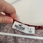 Hollister Cinch Front V-Neck Top Burgundy Maroon Red Pink Floral Y2K Long Sleeve Photo 7