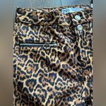 ZARA  Leopard Animal Print Mid Rise Ankle Skinny Edgy Zip Jeans NWT Photo 1