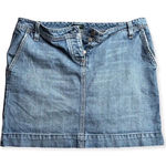 J.Crew Vintage Light Wash Button Fly Denim Jeans Skirt Sz 10 Petite Photo 0