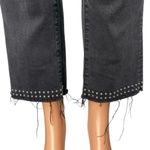 Vince Camuto Women's Black Straight Leg High Waist Studded Crop Denim Jeans 28 Photo 3