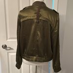 Lulu’s Satin Olive Green Women's Jacket Size M Photo 4