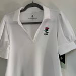 Tuckernuck  Sport White Puff Sleeve Performance Jersey Caroline Polo Photo 1