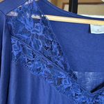 Soma  COOL NIGHTS Long Sleeve Pajama Top With Lace Size Medium Photo 5