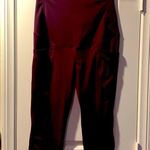 Maternity Maacie Maroon Full Panel Activewear Leggings Pockets Size XL EUC #7589 Photo 2