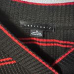 Sanctuary  Sweater Black & Red Striped Size Zip V-neck Size Medium Photo 6