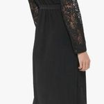 Tommy Hilfiger  Lace Sleeve Jersey Knit Shirt Dress Black 10 Photo 1