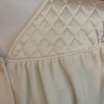 Vanity Fair ivory cream fleece & quilted stain button up bed jacket. Size L. Photo 1
