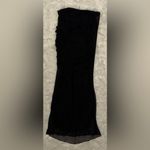 House Of CB NWOT  Cassidy Ruched Mesh & Tulle Maxi Black Skirt Sz M Photo 3