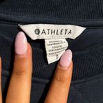 Athleta Athlete Retroplush Quilted Crewneck Sweatshirt Navy Blue- Size Small Photo 10