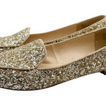 Sole Society  Cammila Gold Glitter Pointed Toe Flats Size 8.5 Photo 0