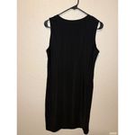 Boston Proper  Black Sleeveless Square Neck Stretch Sheath Dress Photo 1