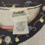 Northern Reflections  Vintage Size XL Sweater Cotton Embroidered Floral Flowers Photo 5