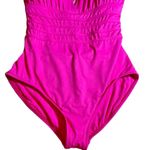 La Blanca Banded Waist Strappy Cross Back One-Piece Swimsuit Orchid Pink Size 14 Photo 3