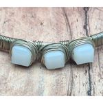 None Cute Artisan Made Silver Tone Bangle Cuff Bracelet Wire Wrapped Hammered Photo 2