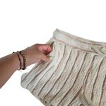 Faherty  Women's Pacifica Terry Cloth Cream Stripe Drawstring Coastal Shorts- S Photo 3