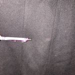 Steve by Searle Black Wool Blend Coat Faux Fur Trim Button Front Vintage XL Photo 5