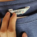 Wildfox Navy Blue Social Statement Pull Over Sweatshirt Size Large Photo 1