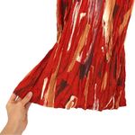 SNIDEL Crinkle Midi Dress Red Orange Cream S Photo 4
